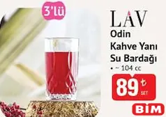 LAV ODİN KAHVE YANI SU BARDAĞI 104 CC 3'LÜ LAV ODİN KAHVE YANI SU BARDAĞI 104 CC 3'LÜ
